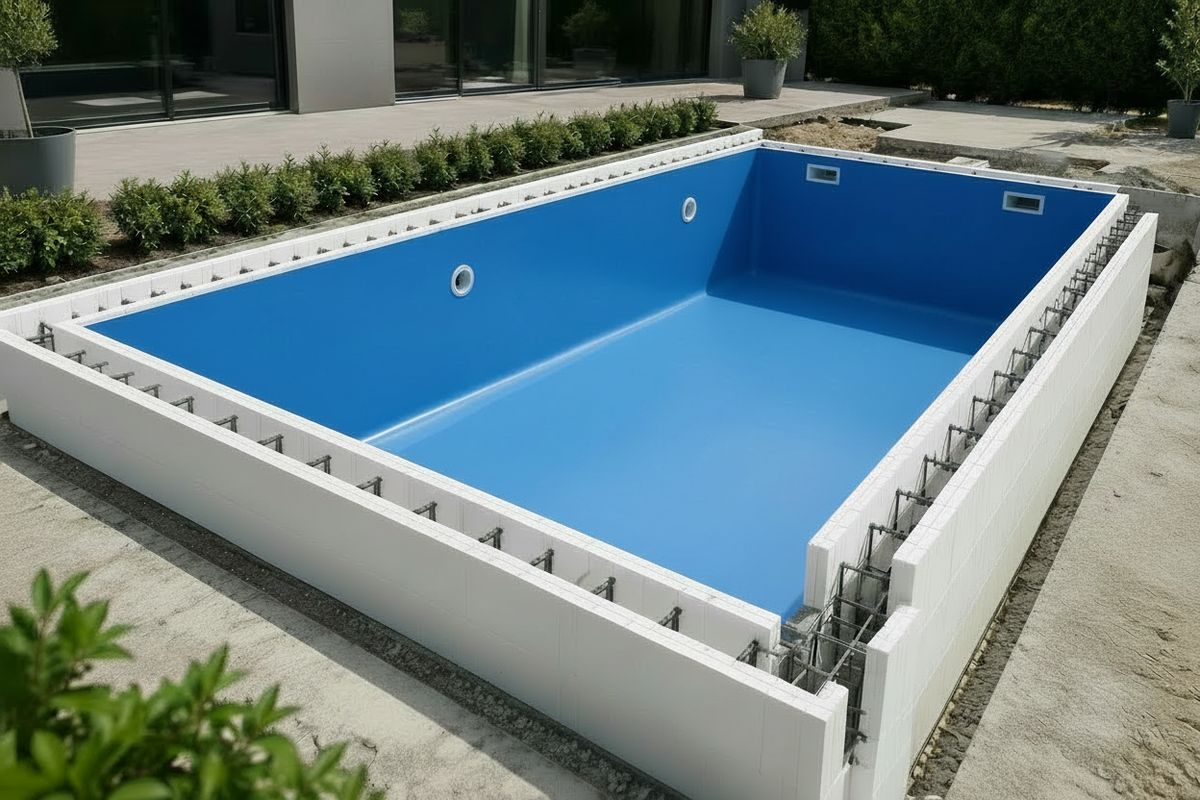 Pro POROCELL medence szett 4,00 x 8,00 x 1,50m