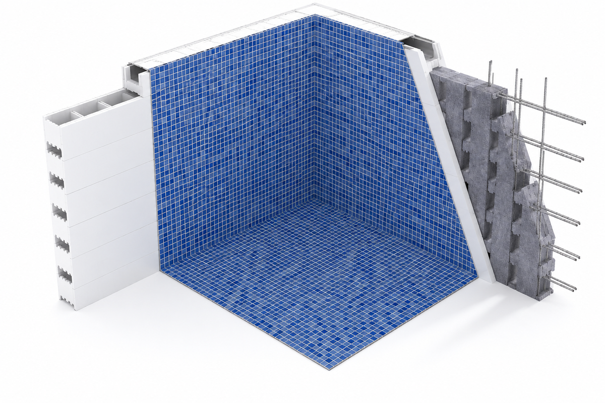 Pro POROCELL medence szett 4,00 x 8,00 x 1,50m