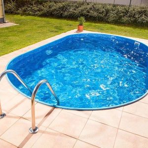 Ibiza 120 ovál medence adriakék 0,80 mm-es fóliával 4,16 x 8,00 x 1,20 m