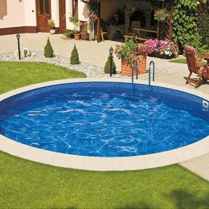 Ibiza 120 kerek medence adriakék 0,8mm-es fóliával 5,00x1,20 m
