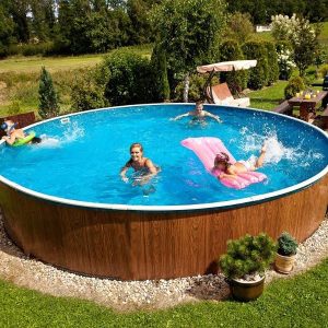 Azuro kerek famintás medence 5,50 m x 1,20 m